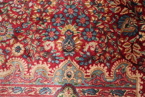 Kerman Red Hand Knotted 115 X 166 Area Rug 400-17269 Image 31