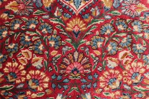 Kerman Red Hand Knotted 115 X 166 Area Rug 400-17269 Image 34