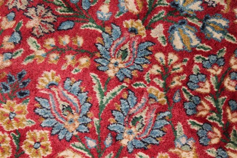 Kerman Red Hand Knotted 115 X 166 Area Rug 400-17269 Image 37
