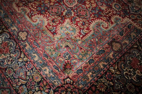 Kerman Red Hand Knotted 115 X 166 Area Rug 400-17269 Image 39