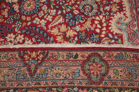 Kerman Red Hand Knotted 115 X 166 Area Rug 400-17269 Image 41
