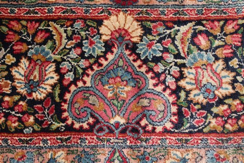 Kerman Red Hand Knotted 115 X 166 Area Rug 400-17269 Image 7