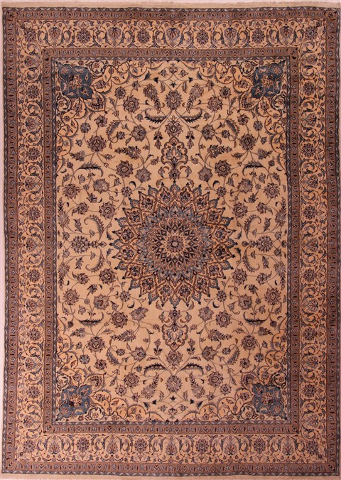 Nain White Hand Knotted 98 X 139  Area Rug 400-17273 Image 0