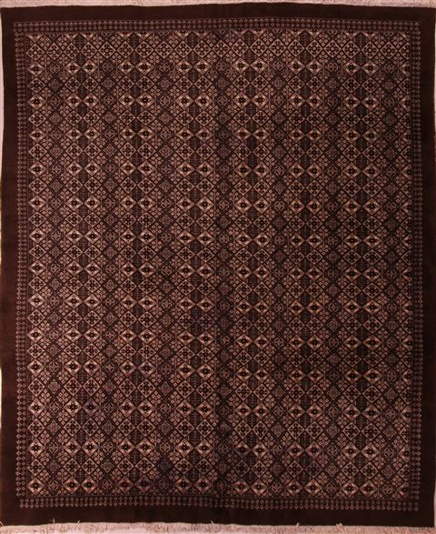 Tabriz Brown Hand Knotted 101 X 1110 Area Rug 400-17275 Image 0