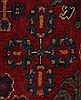 Joshaghan Red Hand Knotted 106 X 138  Area Rug 400-17278 Thumb 29