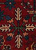 Joshaghan Red Hand Knotted 106 X 138  Area Rug 400-17278 Thumb 33