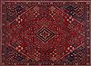 Joshaghan Red Hand Knotted 106 X 138  Area Rug 400-17278 Thumb 3