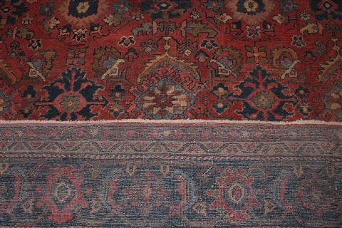 Mahal Red Hand Knotted 103 X 140 Area Rug 400-17279 Image 11