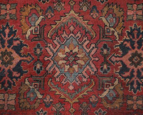 Mahal Red Hand Knotted 103 X 140 Area Rug 400-17279 Image 8