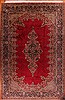 Kerman Red Hand Knotted 132 X 198  Area Rug 400-17281 Thumb 0