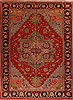 Heriz Orange Hand Knotted 114 X 156  Area Rug 400-17282 Thumb 0