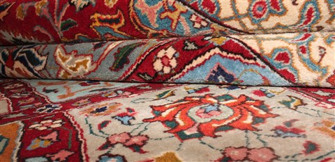 Tabriz Blue Hand Knotted 115 X 160 Area Rug 400-17284 Image 20