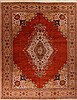 Tabriz Orange Hand Knotted 120 X 163  Area Rug 400-17287 Thumb 0