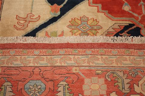 Heriz Blue Hand Knotted 131 X 165 Area Rug 400-17290 Image 12