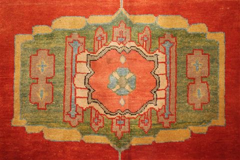 Heriz Blue Hand Knotted 131 X 165 Area Rug 400-17290 Image 13