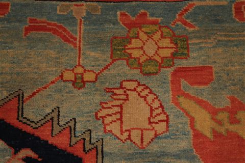 Heriz Blue Hand Knotted 131 X 165 Area Rug 400-17290 Image 6