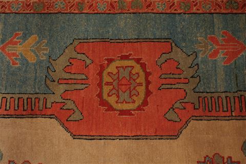 Heriz Blue Hand Knotted 131 X 165 Area Rug 400-17290 Image 8