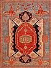 Heriz Blue Hand Knotted 131 X 165  Area Rug 400-17290 Thumb 16
