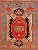 Heriz Blue Hand Knotted 131 X 165 Area Rug 400-17290 Thumb 16
