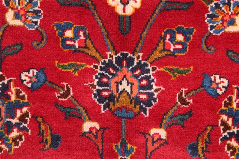 Kashan Red Hand Knotted 112 X 183 Area Rug 400-17291 Image 10