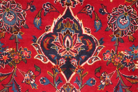 Kashan Red Hand Knotted 112 X 183 Area Rug 400-17291 Image 11