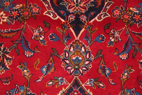 Kashan Red Hand Knotted 112 X 183 Area Rug 400-17291 Image 12