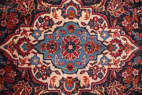 Kashan Red Hand Knotted 112 X 183 Area Rug 400-17291 Image 14