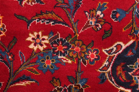 Kashan Red Hand Knotted 112 X 183 Area Rug 400-17291 Image 16