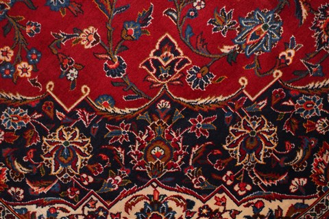Kashan Red Hand Knotted 112 X 183 Area Rug 400-17291 Image 18