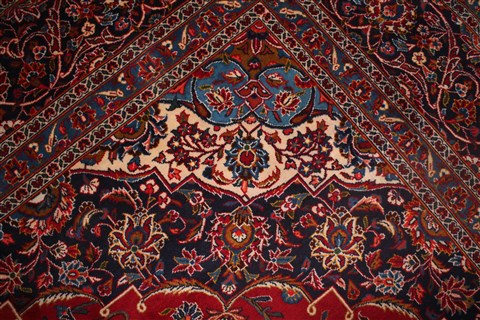 Kashan Red Hand Knotted 112 X 183 Area Rug 400-17291 Image 19