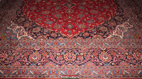Kashan Red Hand Knotted 112 X 183 Area Rug 400-17291 Image 25