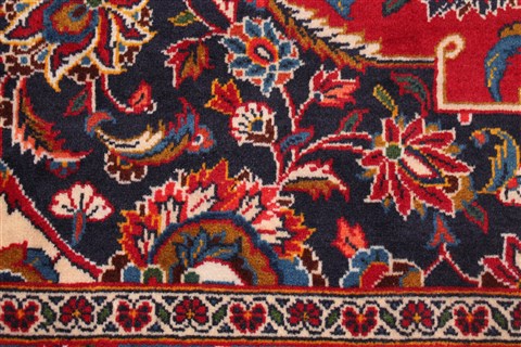 Kashan Red Hand Knotted 112 X 183 Area Rug 400-17291 Image 27