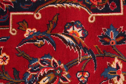 Kashan Red Hand Knotted 112 X 183 Area Rug 400-17291 Image 29