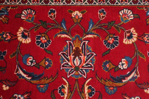 Kashan Red Hand Knotted 112 X 183 Area Rug 400-17291 Image 30