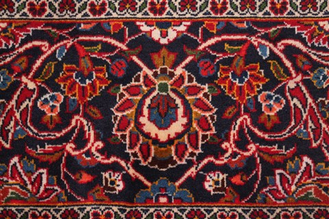 Kashan Red Hand Knotted 112 X 183 Area Rug 400-17291 Image 7