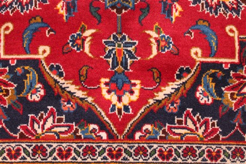 Kashan Red Hand Knotted 112 X 183 Area Rug 400-17291 Image 8