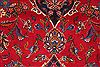 Kashan Red Hand Knotted 112 X 183  Area Rug 400-17291 Thumb 12
