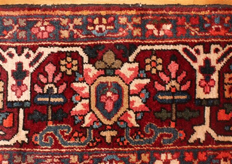 Bakhtiar Red Hand Knotted 120 X 148 Area Rug 400-17293 Image 12