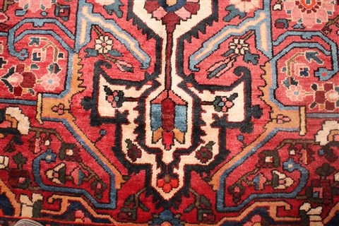 Bakhtiar Red Hand Knotted 120 X 148 Area Rug 400-17293 Image 13