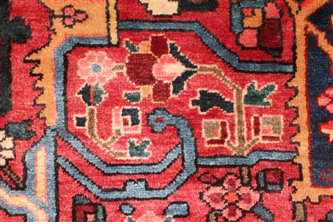Bakhtiar Red Hand Knotted 120 X 148 Area Rug 400-17293 Image 16