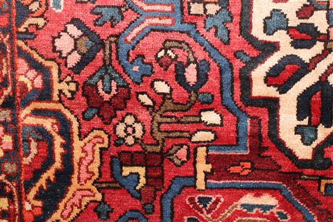 Bakhtiar Red Hand Knotted 120 X 148 Area Rug 400-17293 Image 20