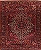 Bakhtiar Red Hand Knotted 120 X 148  Area Rug 400-17293 Thumb 0