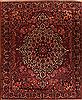 Bakhtiar Red Hand Knotted 120 X 148 Area Rug 400-17293 Thumb 0