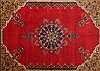 Tabriz Red Hand Knotted 119 X 147  Area Rug 400-17298 Thumb 34