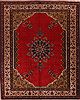 Tabriz Red Hand Knotted 119 X 147  Area Rug 400-17298 Thumb 0