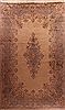 Kerman Beige Hand Knotted 126 X 182  Area Rug 400-17299 Thumb 0