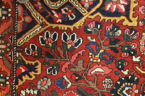 Bakhtiar Red Hand Knotted 129 X 190 Area Rug 400-17303 Image 12