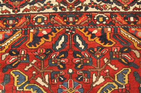 Bakhtiar Red Hand Knotted 129 X 190 Area Rug 400-17303 Image 15
