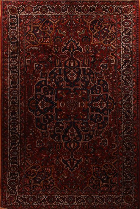 Bakhtiar Red Hand Knotted 129 X 190 Area Rug 400-17303 Image 0