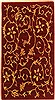 Modern Red Machine Made 28 X 41  Area Rug 300-17308 Thumb 0